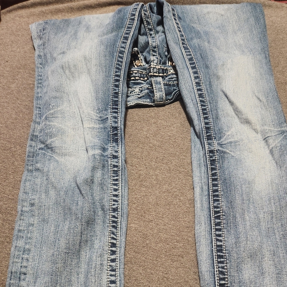 Stylish Blue Denim Miss Me Jeans